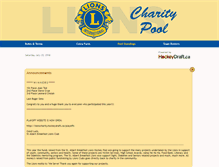 Tablet Screenshot of lionscharity.hockeydraft.ca